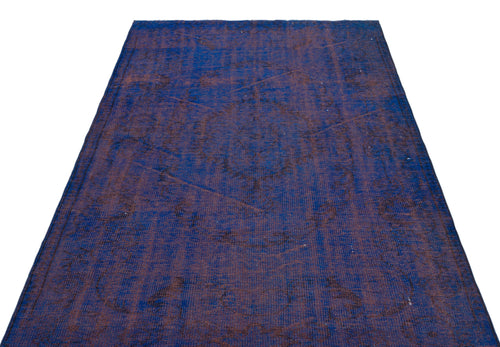 Atina Purple Vintage Wool Handmade Area Rug 4'9" x 8'2"