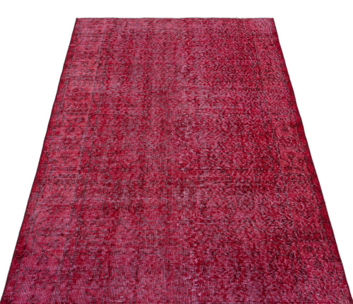 Atina Red Vintage Wool Handmade Area Rug 3'7" x 6'8"
