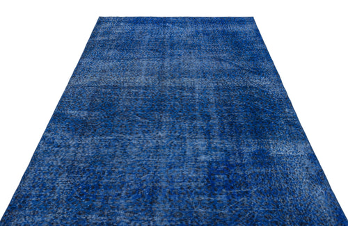 Atina Blue Vintage Wool Handmade Area Rug 5'8" x 8'7"
