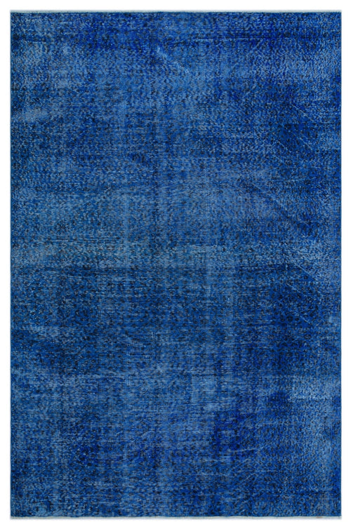 Atina Blue Vintage Wool Handmade Area Rug 5'8" x 8'7"