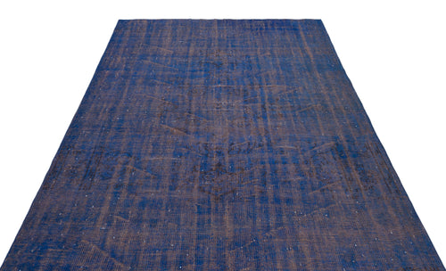 Atina Blue Vintage Wool Handmade Area Rug 6'1" x 9'5"