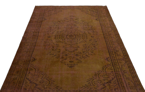 Atina Brown Vintage Wool Handmade Area Rug 5'8" x 8'8"