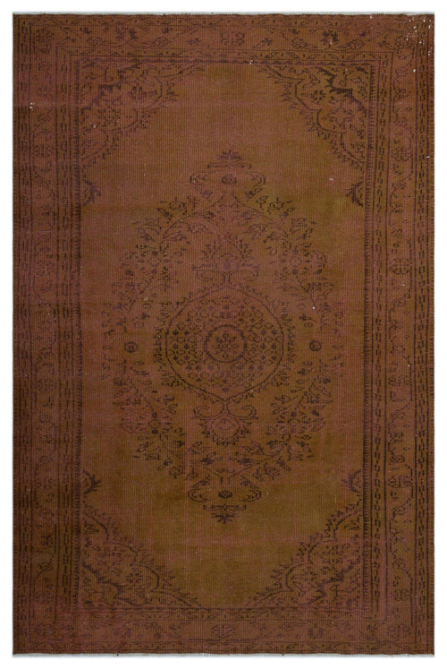 Atina Brown Vintage Wool Handmade Area Rug 5'8" x 8'8"