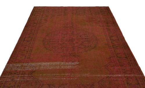Atina Brown Vintage Wool Handmade Area Rug 6'5" x 9'9"