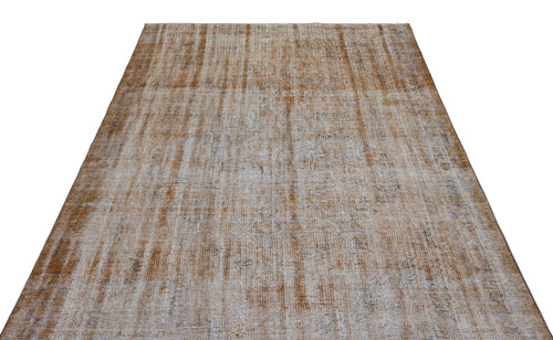 Atina Brown Vintage Wool Handmade Area Rug 6'0" x 9'2"