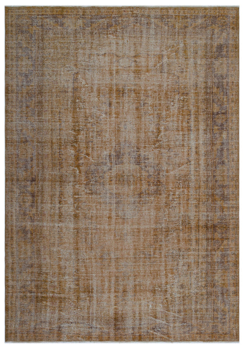 Atina Brown Vintage Wool Handmade Area Rug 5'10" x 9'8"