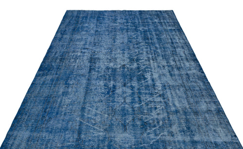 Atina Blue Vintage Wool Handmade Area Rug 6'1" x 9'11"