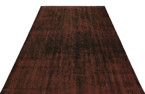 Atina Brown Vintage Wool Handmade Area Rug 5'6" x 8'7"