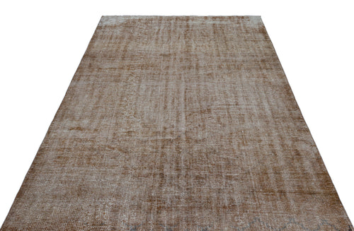 Atina Brown Vintage Wool Handmade Area Rug 5'6" x 8'4"