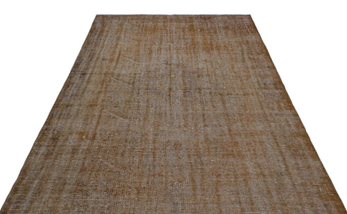 Atina Brown Vintage Wool Handmade Area Rug 6'1" x 9'11"