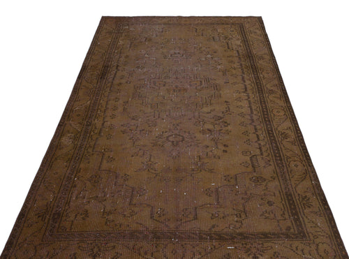 Atina Brown Vintage Wool Handmade Area Rug 4'11" x 8'6"