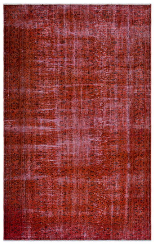 Atina Orange Vintage Wool Handmade Area Rug 5'11" x 9'3"