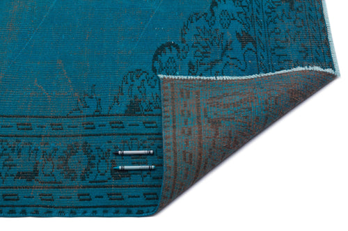 Atina Turquoise Vintage Wool Handmade Area Rug 5'9" x 10'0"