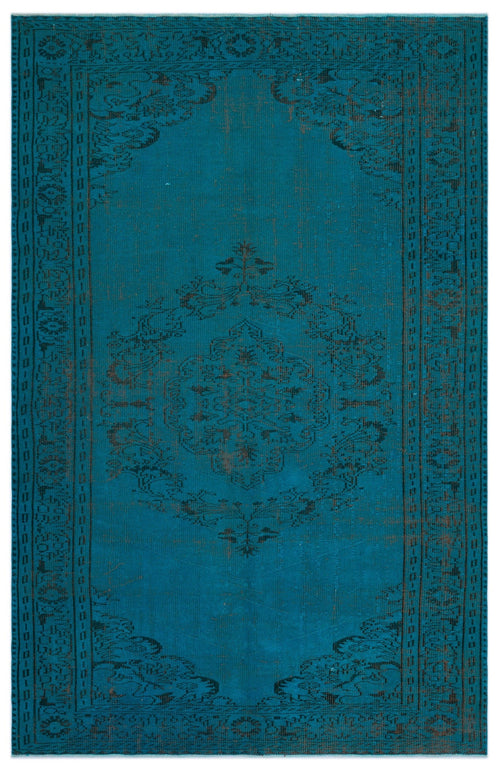 Atina Turquoise Vintage Wool Handmade Area Rug 5'9" x 10'0"