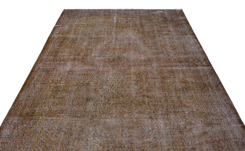 Atina Brown Vintage Wool Handmade Area Rug 6'6" x 10'3"