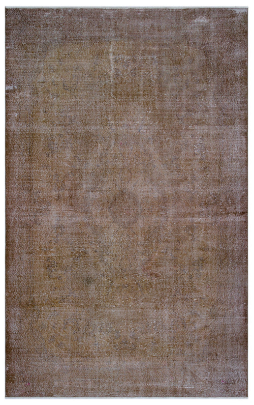 Atina Brown Vintage Wool Handmade Area Rug 6'6" x 10'3"