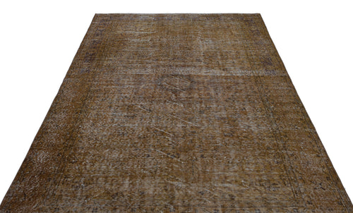 Atina Brown Vintage Wool Handmade Area Rug 6'0" x 9'4"