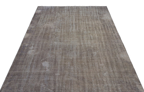 Atina Grey Vintage Wool Handmade Area Rug 5'10" x 9'4"