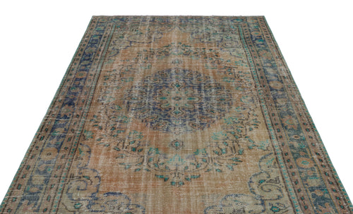 Atina Beige Vintage Wool Handmade Area Rug 5'10" x 9'0"