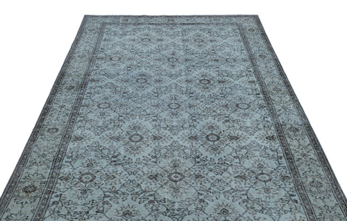 Atina Blue Vintage Wool Handmade Area Rug 6'0" x 9'3"