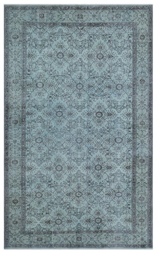 Atina Blue Vintage Wool Handmade Area Rug 6'0" x 9'3"