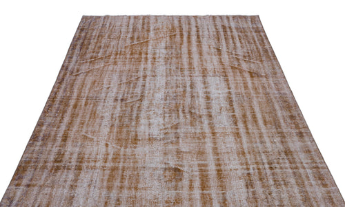 Atina Brown Vintage Wool Handmade Area Rug 5'5" x 8'6"