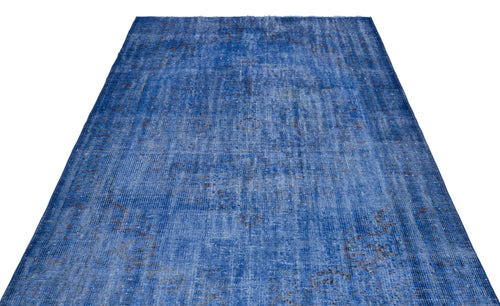 Atina Blue Vintage Wool Handmade Area Rug 5'0" x 9'3"