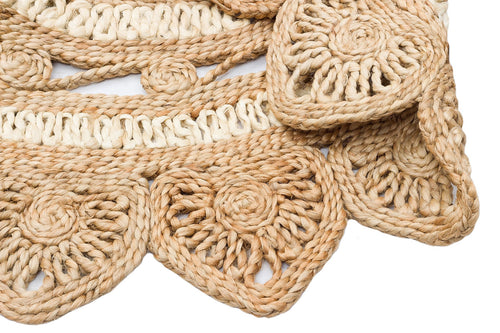 Round Jute Rug - Beige Modern Flatweave Carpet | Soft Texture, Easy Clean