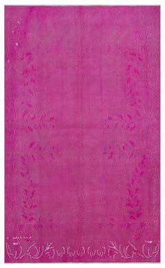 Atina Pink Vintage Wool Handmade Area Rug 5'6" x 7'10"