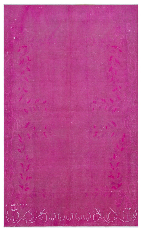 Atina Pink Vintage Wool Handmade Area Rug 5'6" x 7'10"