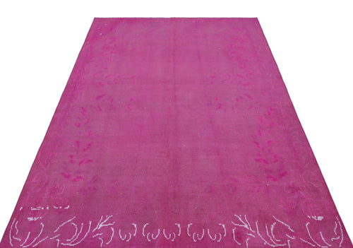 Atina Pink Vintage Wool Handmade Area Rug 5'6" x 7'10"