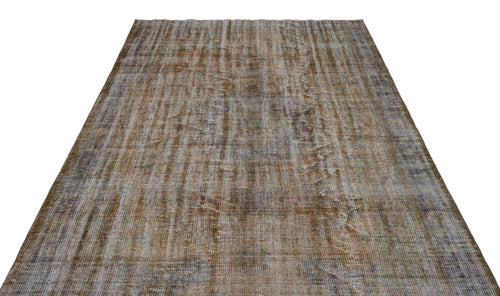 Atina Brown Vintage Wool Handmade Area Rug 6'1" x 9'8"