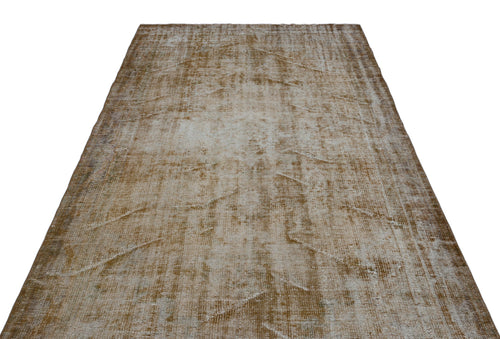 Atina Brown Vintage Wool Handmade Area Rug 6'0" x 9'2"