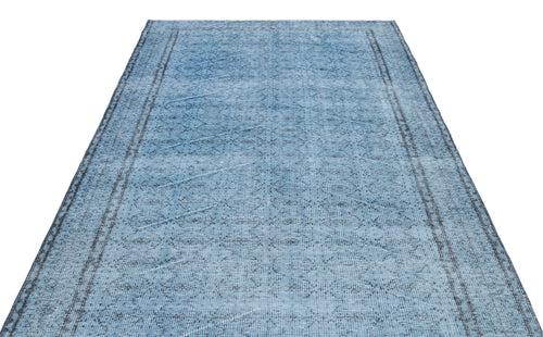 Atina Blue Vintage Wool Handmade Area Rug 5'5" x 9'1"