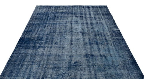 Atina Blue Vintage Wool Handmade Area Rug 5'11" x 9'3"