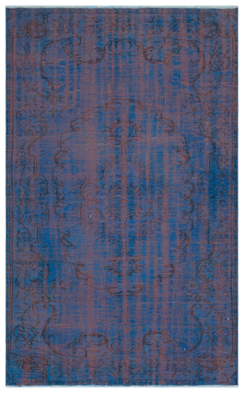 Atina Blue Vintage Wool Handmade Area Rug 4'11" x 7'10"