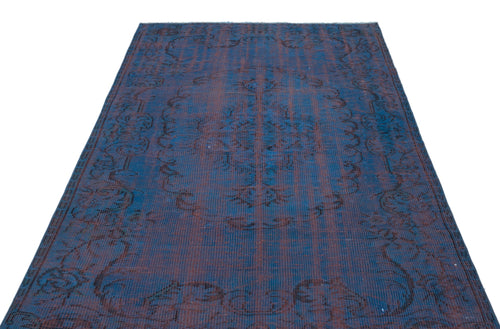 Atina Blue Vintage Wool Handmade Area Rug 4'11" x 7'10"