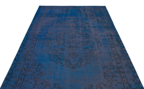 Atina Blue Vintage Wool Handmade Area Rug 5'5" x 9'3"