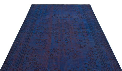 Atina Blue Vintage Wool Handmade Area Rug 5'9" x 9'10"
