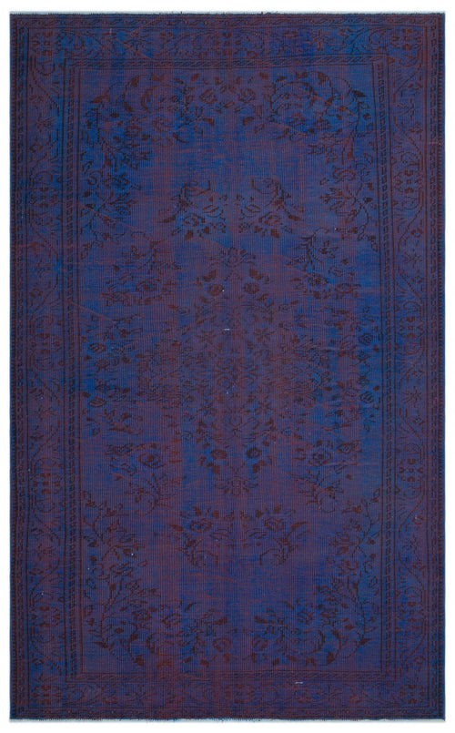 Atina Blue Vintage Wool Handmade Area Rug 5'9" x 9'10"