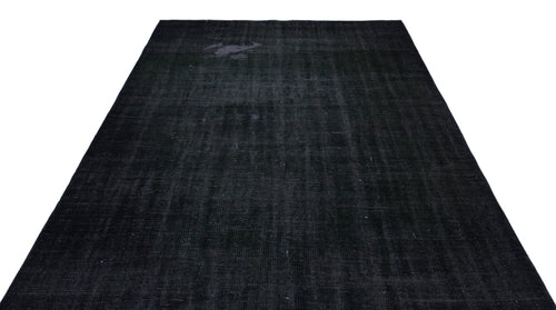 Atina Black Vintage Wool Handmade Area Rug 6'3" x 9'10"