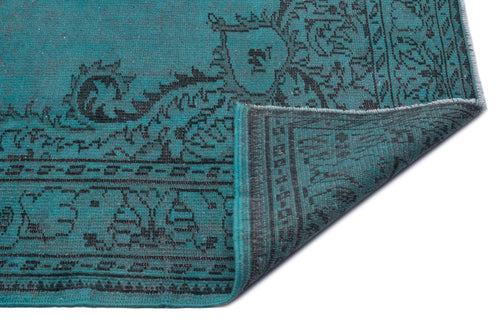 Atina Turquoise Vintage Wool Handmade Area Rug 5'10" x 8'7"