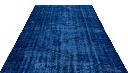 Atina Blue Vintage Wool Handmade Area Rug 6'1" x 10'2"