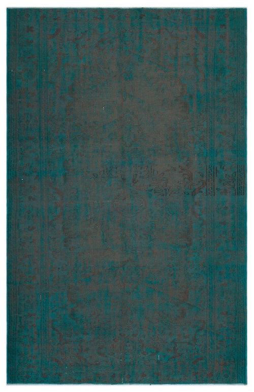 Atina Turquoise Vintage Wool Handmade Area Rug 5'11" x 8'0"