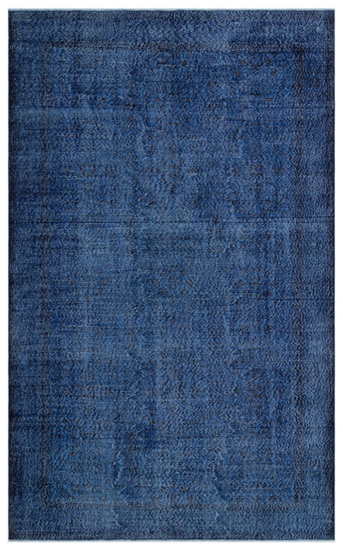 Atina Blue Vintage Wool Handmade Area Rug 6'2" x 9'4"