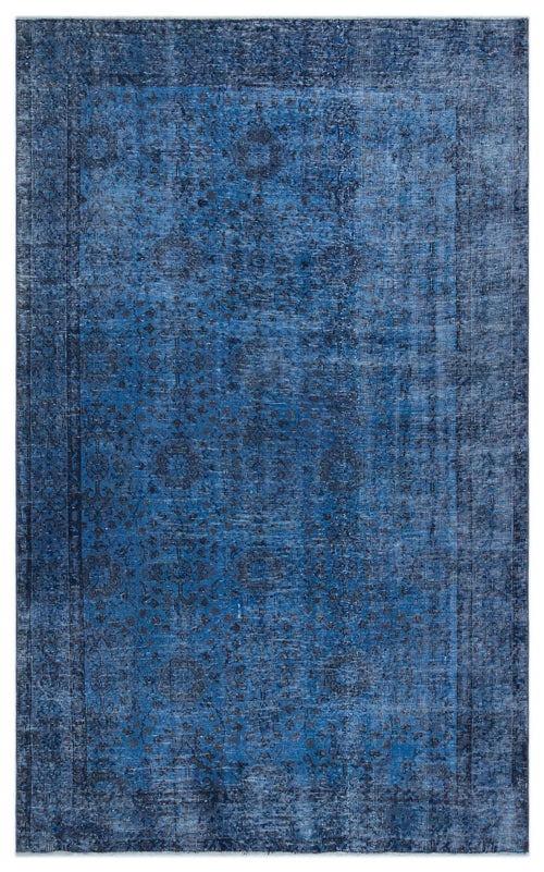 Atina Blue Vintage Wool Handmade Area Rug 5'3" x 8'8"