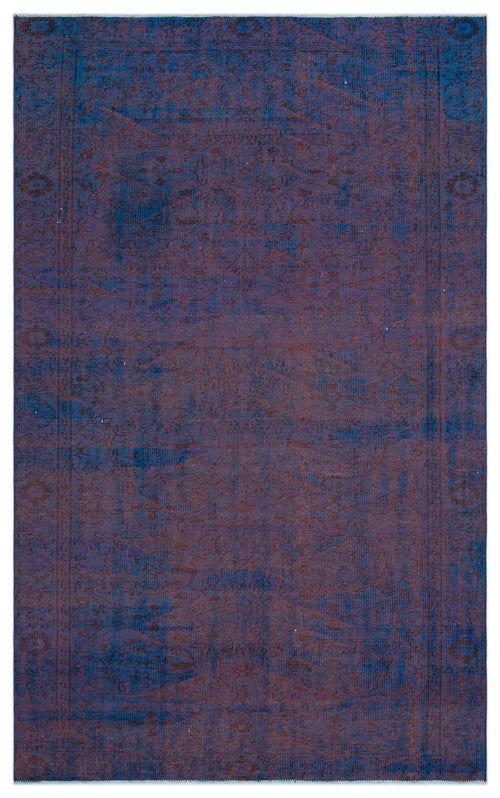 Atina Blue Vintage Wool Handmade Area Rug 5'5" x 8'10"