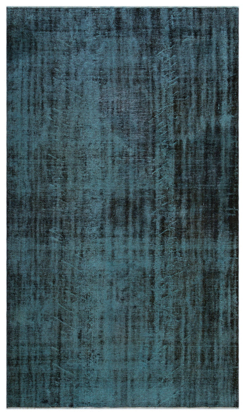 Atina Turquoise Vintage Wool Handmade Area Rug 5'7" x 9'8"
