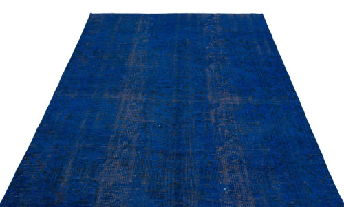 Atina Blue Vintage Wool Handmade Area Rug 5'7" x 9'5"