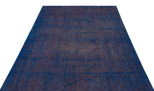 Atina Blue Vintage Wool Handmade Area Rug 5'6" x 8'2"